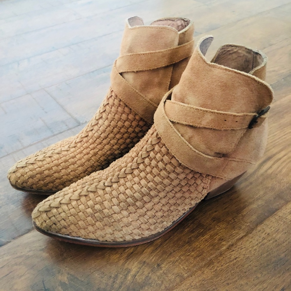 Free people distressed leather ankle boots